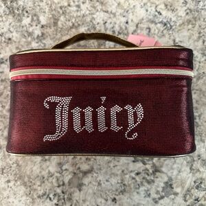 JUICY COUTURE COSMETIC BAG RED/GOLD NWT